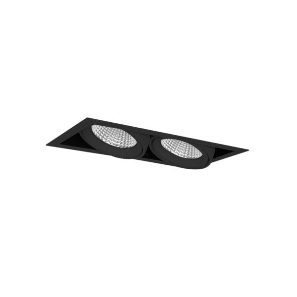 Black version of the Cardan S Two downlight luminaire.
