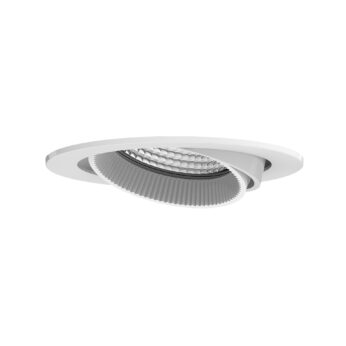 White version of the Fulla S recessed adjustable luminaire by Light4U.